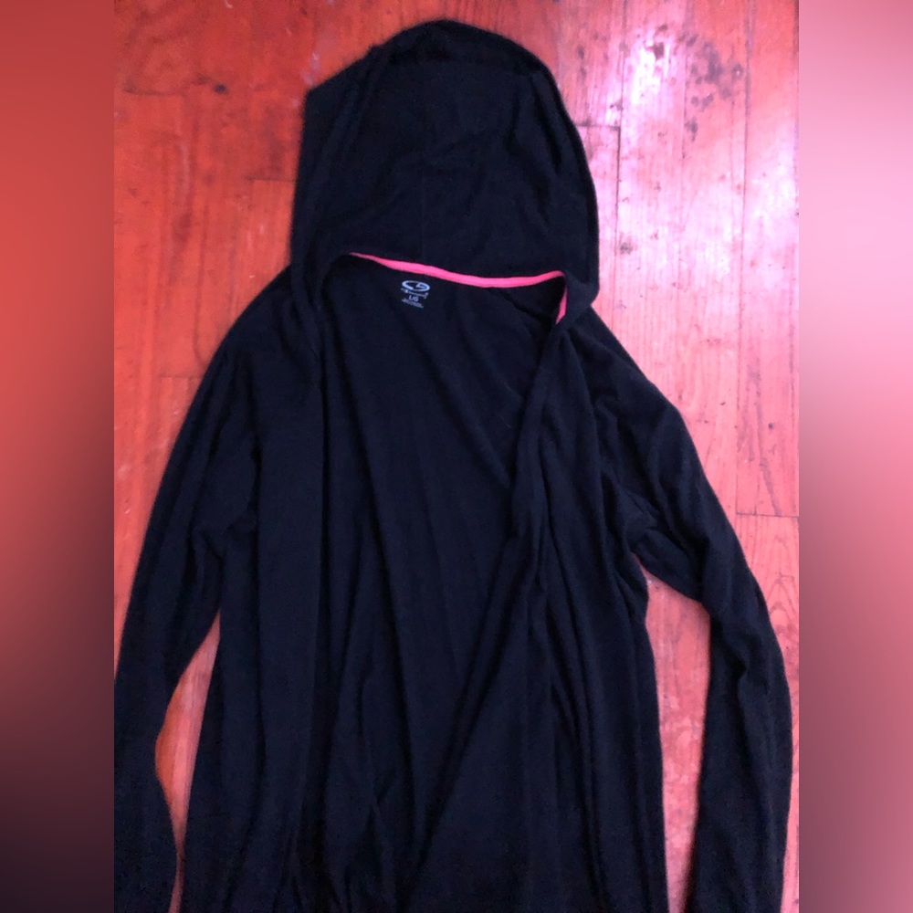 a black cardigan from champion